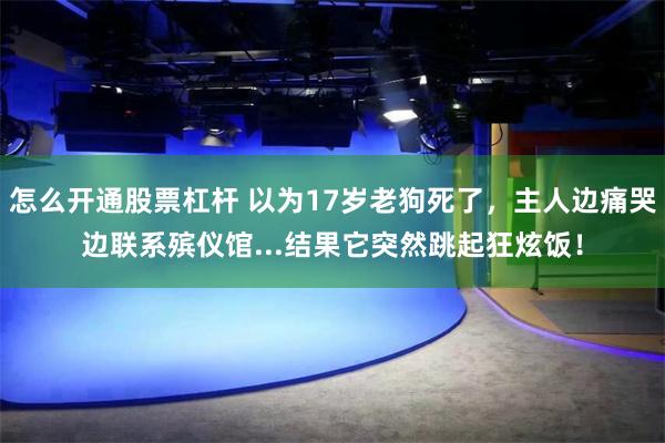 怎么开通股票杠杆 以为17岁老狗死了，主人边痛哭边联系殡仪馆...结果它突然跳起狂炫饭！