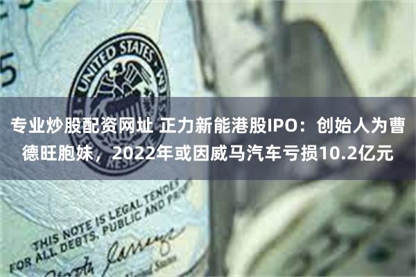 专业炒股配资网址 正力新能港股IPO：创始人为曹德旺胞妹，2022年或因威马汽车亏损10.2亿元